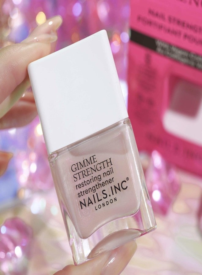 Nails Inc Gimme Strength Nail Treatment, Restoring Strengthener, Vegan Collagen, Shimmering Nail Highlighter, Durable & Strong Nails, Promote Nail Health, Cruelty Free, Vegan. 0.47 Fl Oz - Image 4
